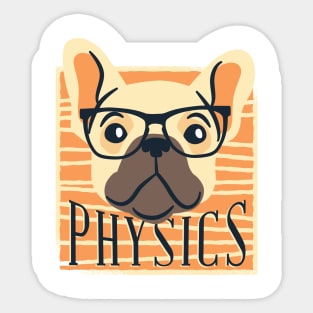 Pug Physics Funny Science Dog Shirt Sticker